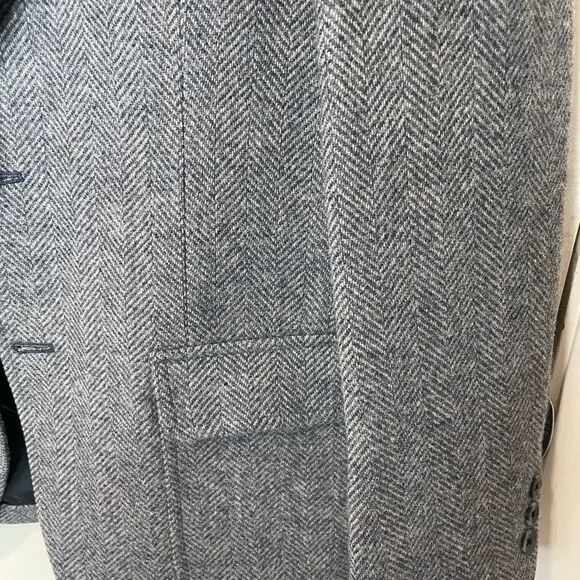 Mens pure wool grey blazer custom for Loevenharts premium lined coat jacket 40